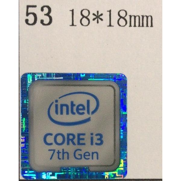 53＃七代【CORE i3 7th Gen】エンブレムシール 18*18mm : 桜の国
