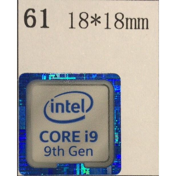 61＃九代【CORE i9 9th Gen】エンブレムシール 18*18mm : 桜の国