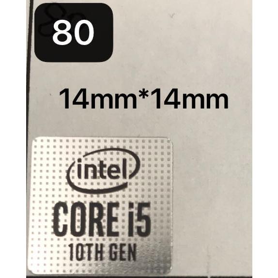 80＃新品、未使用 □10代【CORE i5 10th Gen】エンブレムシール