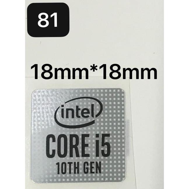 81＃新品、未使用 □10代【CORE i5 10th Gen】エンブレムシール 18mm