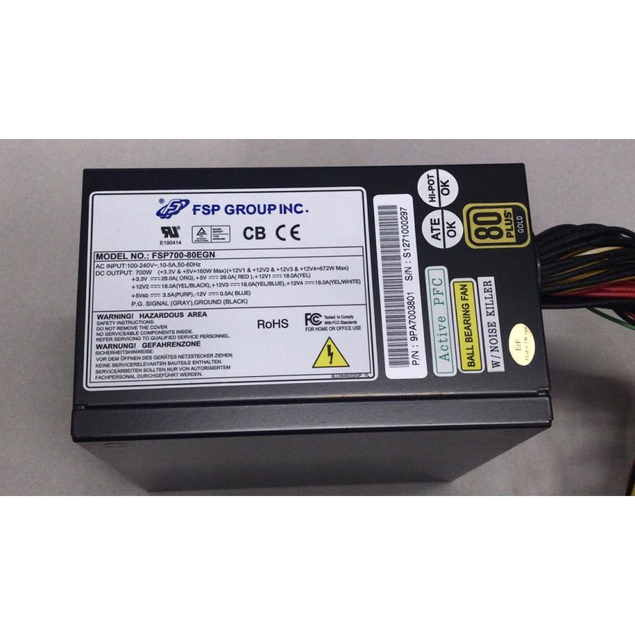 YM0012☆中古☆動作確認済み FSP700-80EGN 700W 80 Plus Gold 電源BOX