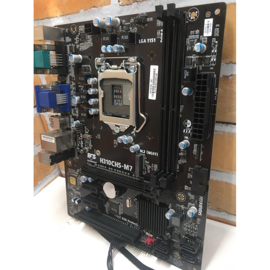 YM0072-1○ECS H310CH5-M7(V1.0) マザーボード DDR4 MicroATX 第8/9