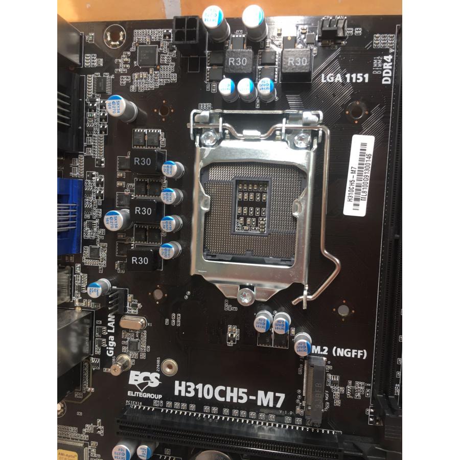 YM0072-1○ECS H310CH5-M7(V1.0) マザーボード DDR4 MicroATX 第8/9