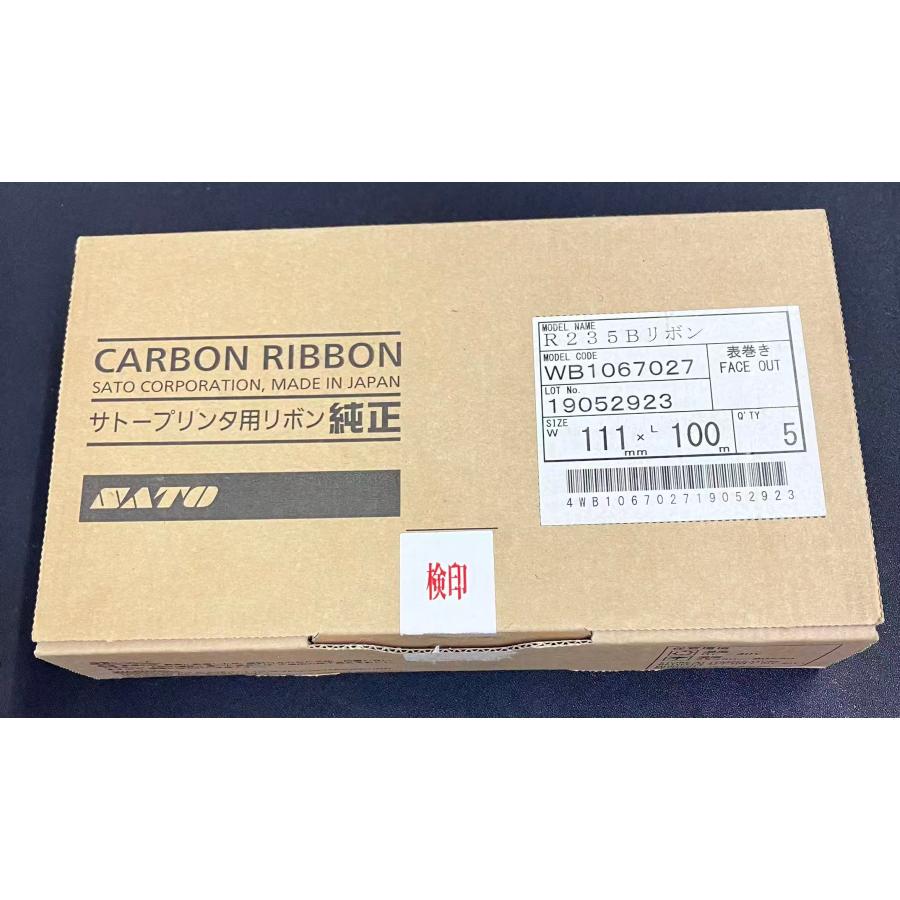 YM0415★未使用品★SATO サトー レスプリ シータ TASSHA リボン R235B 111mm×100m WB1067027 インク ...