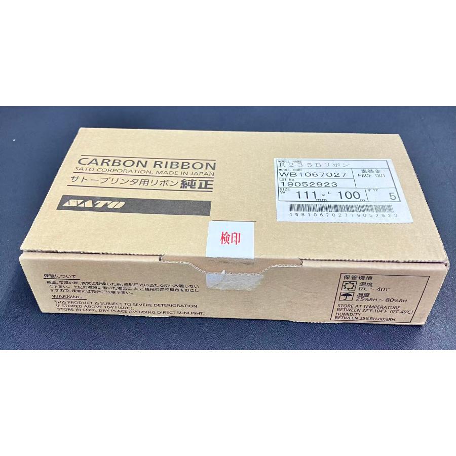 YM0415★未使用品★SATO サトー レスプリ シータ TASSHA リボン R235B 111mm×100m WB1067027 インク ...