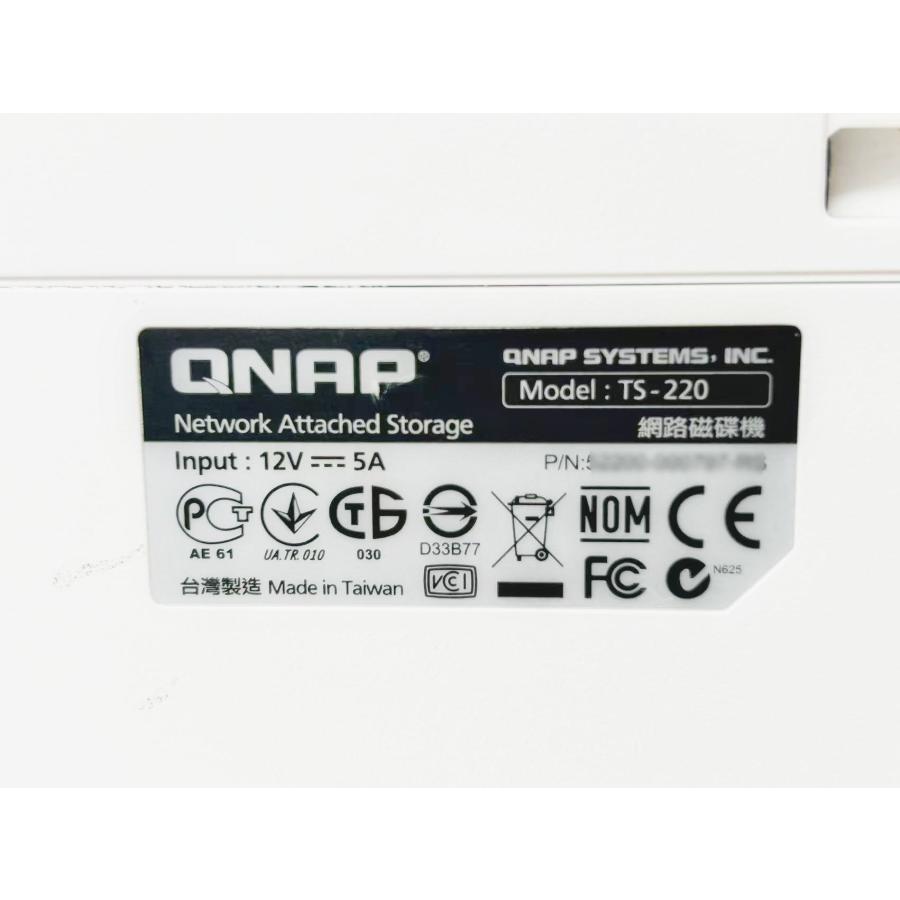 QNAP YM0509☆中古現状品☆QNAP NAS/NVR TS-220 HDD無し 動作品 AC
