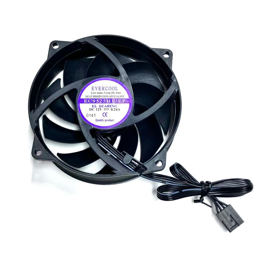 YM0517☆中古☆EVERCOOL PC冷却ファンEC9525H12EP 12V 0.24A 4ピン CPU