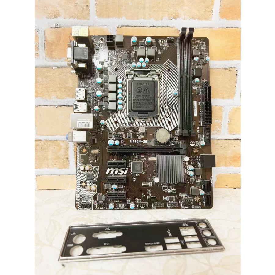 MSI YM0527☆MSI H110M-S01 マザーボード LGA1151 第6・7世代 Intel