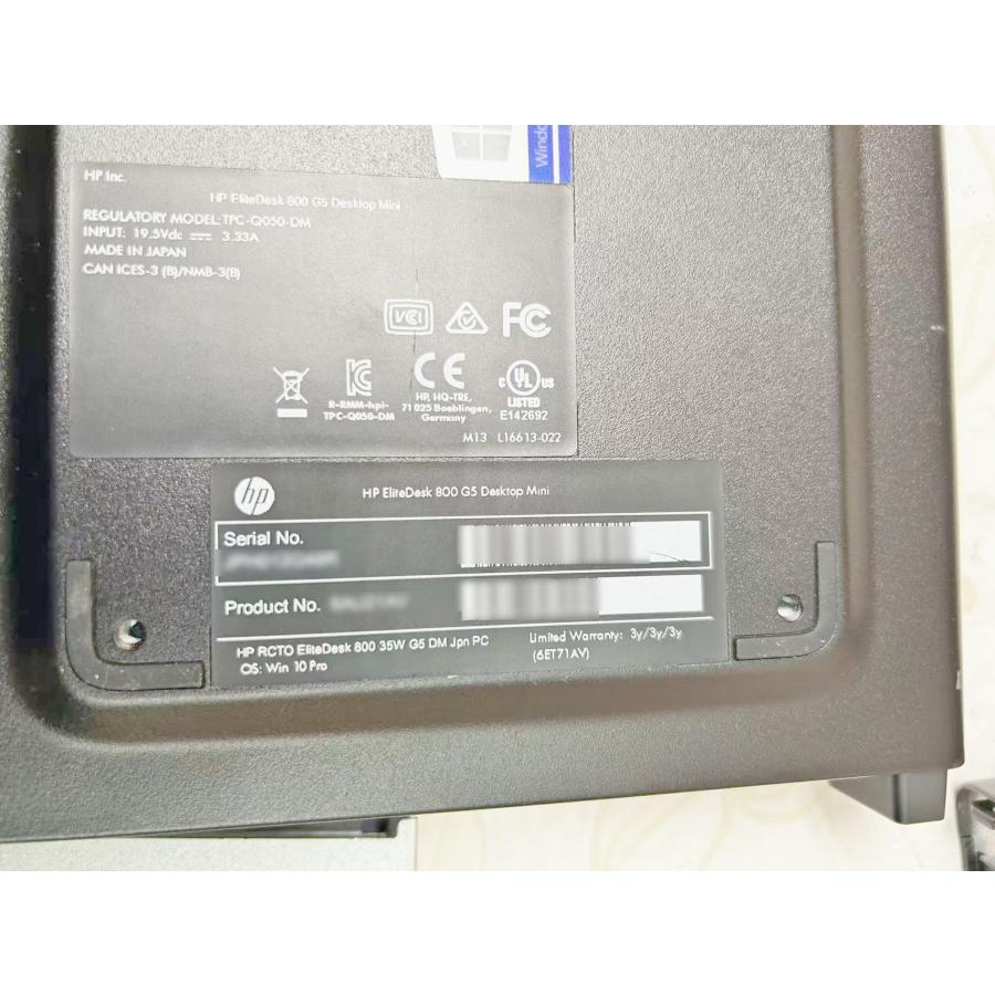 EliteDesk YM0535☆中古☆HP 800 G5 Desktop Mini 第9世代対応 ミニ