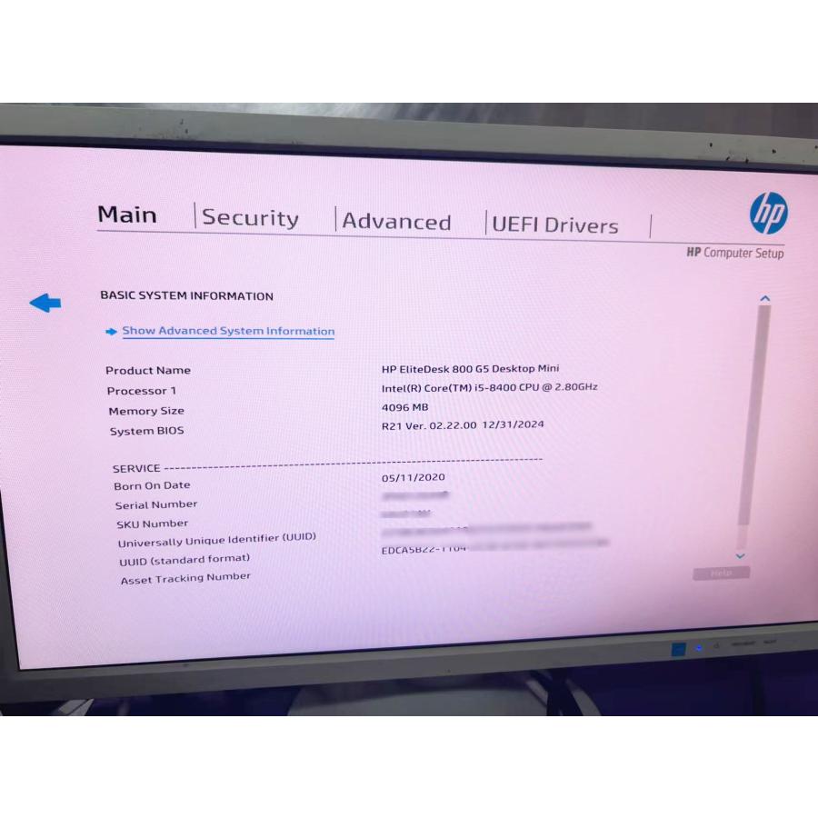 EliteDesk YM0535☆中古☆HP 800 G5 Desktop Mini 第9世代対応 ミニ