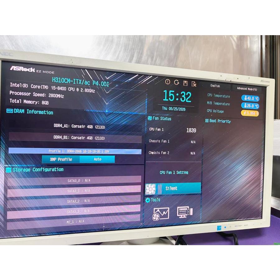 YM0547☆ASRock H310CM-ITX/ac Mini-ITXマザーボード LGA1151 第8・9