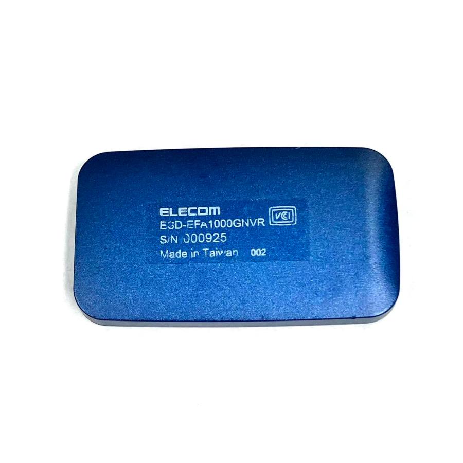 YXS1380☆中古品☆エレコム 外付けポータブルSSD(1TB) ネイビー ESD 