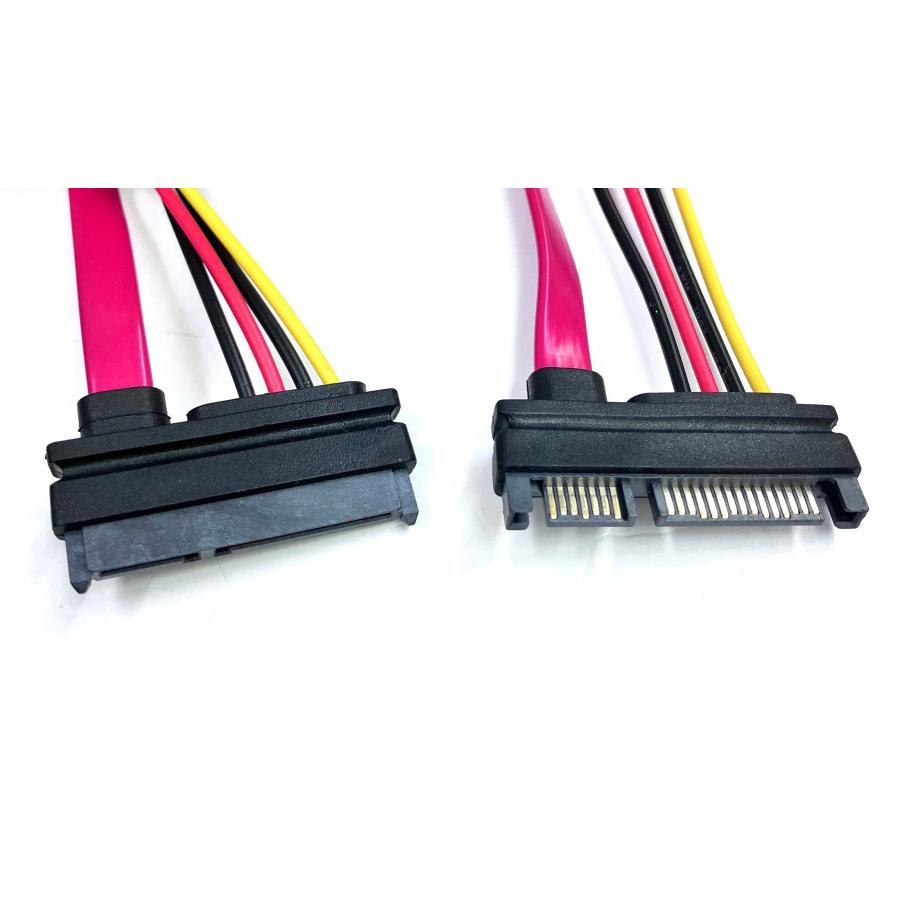 YXS783☆中古品☆SATA延長セットケーブル(オス⇔メス)データ 7pin+電源