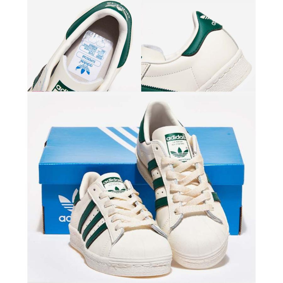 adidas アディダス スニーカー SUPERSTAR 82 スーパースター 82 GW6011 WHITE DARK GREEN ホワイト ダークグリーン メンズ レディース ウィメンズ 男性用 女性用｜snkrs-aclo｜04