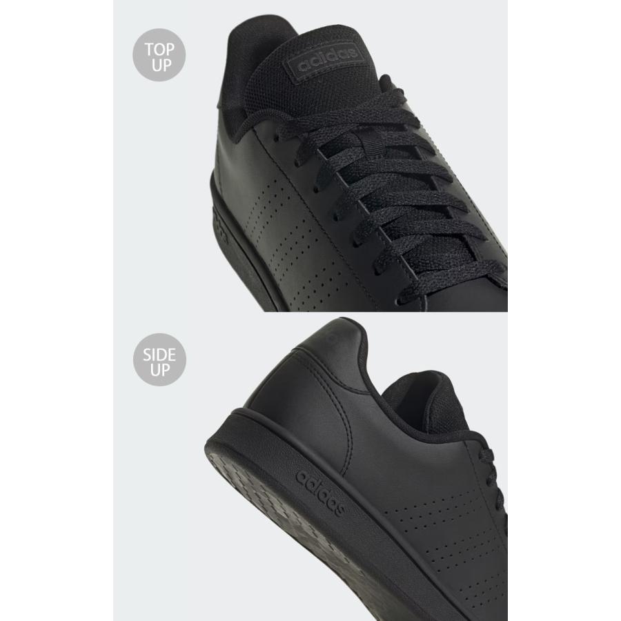 adidas アディダス スニーカー ADVANCOURT BASE LIFESTYLE GW9284 アドバンコート BLACK GRAY シューズ テニスシューズ ライフスタイル ブラック グレー｜snkrs-aclo｜06