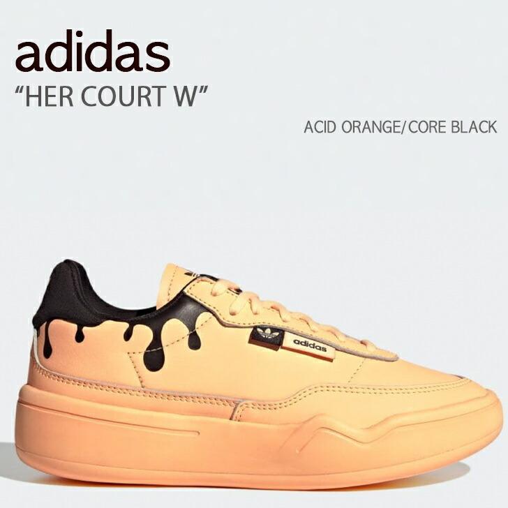 adidas アディダス スニーカー HER COURT W GY3581 ハー コート ウィORANGE BLACK adidas（アディダス） スニーカー HER COURT W GY3581 ハー コート