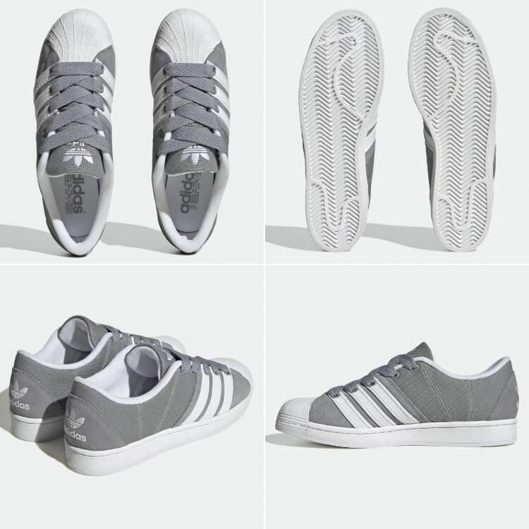 adidas Originals アディダス オリジナルス スニーカー SUPERSTAR SUPERMODIFIED H03740 スーパースター スーパーモディファイド Grey White グレー ホワイト White Cloud adidas Originals アディダス オリジナルス スーパースター スーパーモディファイド Black