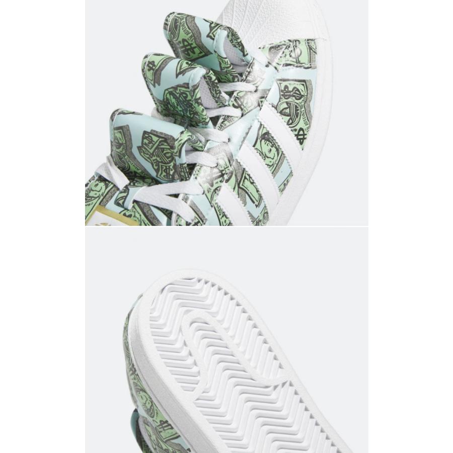 adidas Originals アディダス オリジナルス スニーカー JEREMY SCOTT MONEY PRINT SST HP6596 FA0212 ジェレミー・スコット マネープリント White Gold｜snkrs-aclo｜05