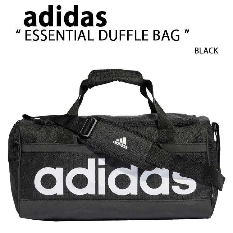 adidas アディダス バッグ ESSENTIAL DUFFLE BAG  BLACK HT4742 エッセンシャル ダッフルバッグ ブラック ボストンバッグ ドラムバッグ ショルダーバッグ ストリート メンズ レディース adidas（アディダス） バッグ ESSENTIAL DUFFLE BAG BLACK HT4742