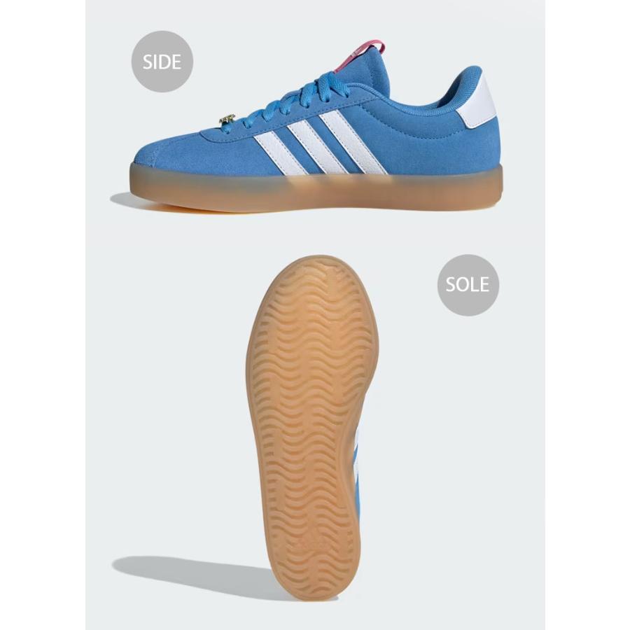 adidas アディダス スニーカー VL COURT 3.0 ID9074 コート BLUE WHITE PINK シューズ スエード スウェード スケートシューズ ブルー ホワイト ピンク｜snkrs-aclo｜04