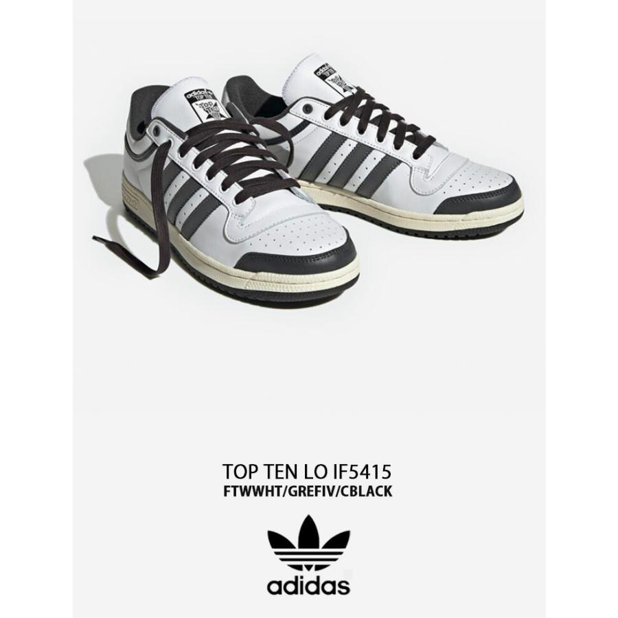 adidas Originals アディダス オリジナルス スニーカー TOP TEN LO IF5415 トップテン ロー White Grey Black ホワイト グレー ブラック メンズ 男性用｜snkrs-aclo｜02