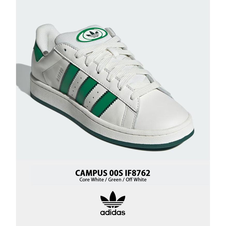 adidas（アディダス） adidas Originals スニーカー CAMPUS 00S WHITE GREEN IF8762 ...