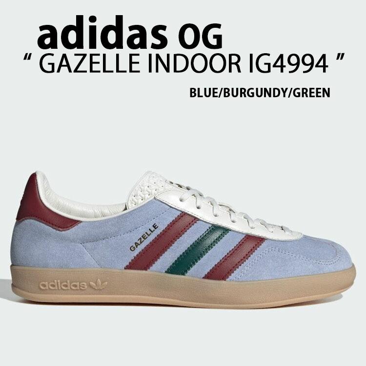 adidas originals アディダス スニーカー GAZELLE INDOOR IG4994 ガゼル インドア BLUE BURGUNDY  GREEN シューズ レザースウェード 本革 ブルー : ad-ig4994 : セレクトショップ a-clo - 通販 - Yahoo!ショッピング