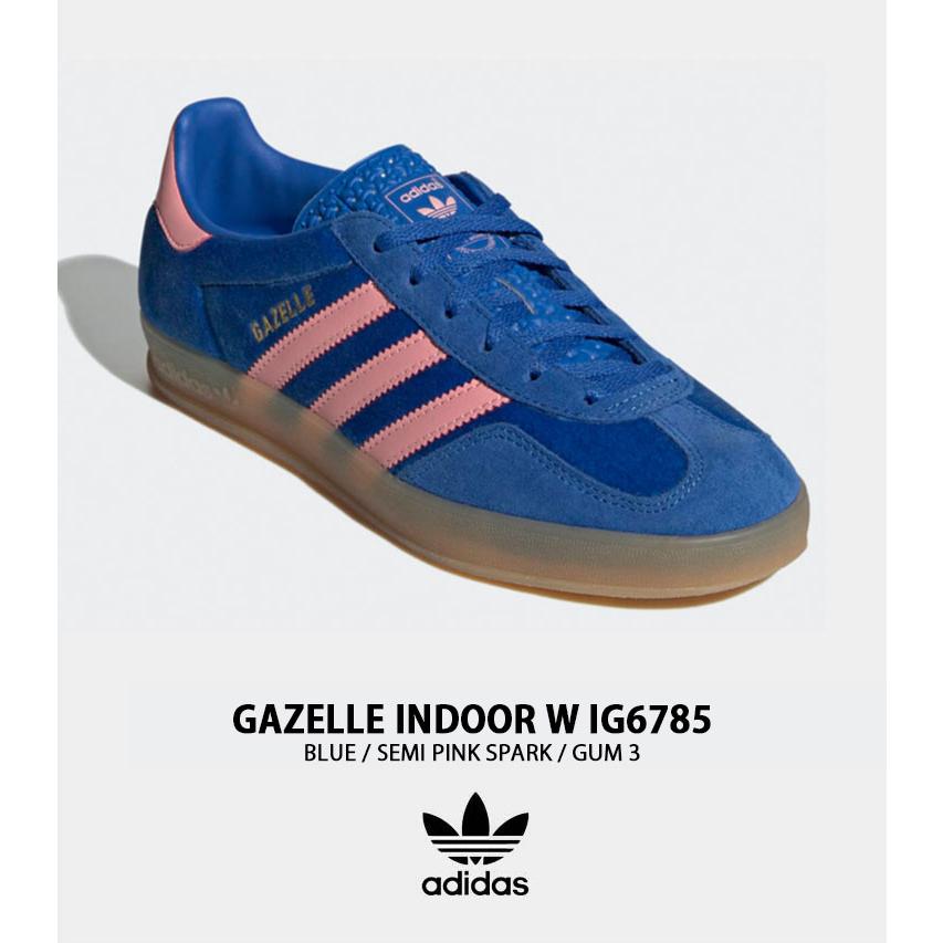 adidas（アディダス） スニーカー GAZELLE INDOOR W IG6785 BLUE PINK