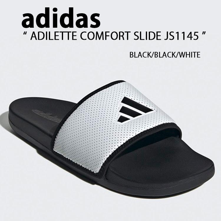 adidas アディダス サンダル ADILETTE COMFORT SLIDE CORE BLACK CLOUD WHITE JS1145 アディレッタ?コンフォート スライド New Balance（ニューバランス） adidas アディダス サンダル ADILETTE