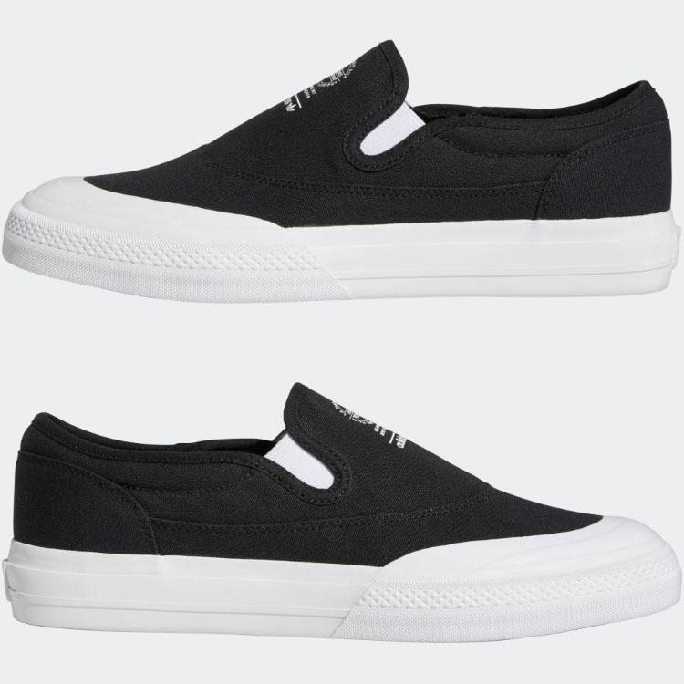 adidas（アディダス） スリッポン スニーカー NIZZA RF SLIP ニッツァ RF スリップ S23722 CORE BLACK ...