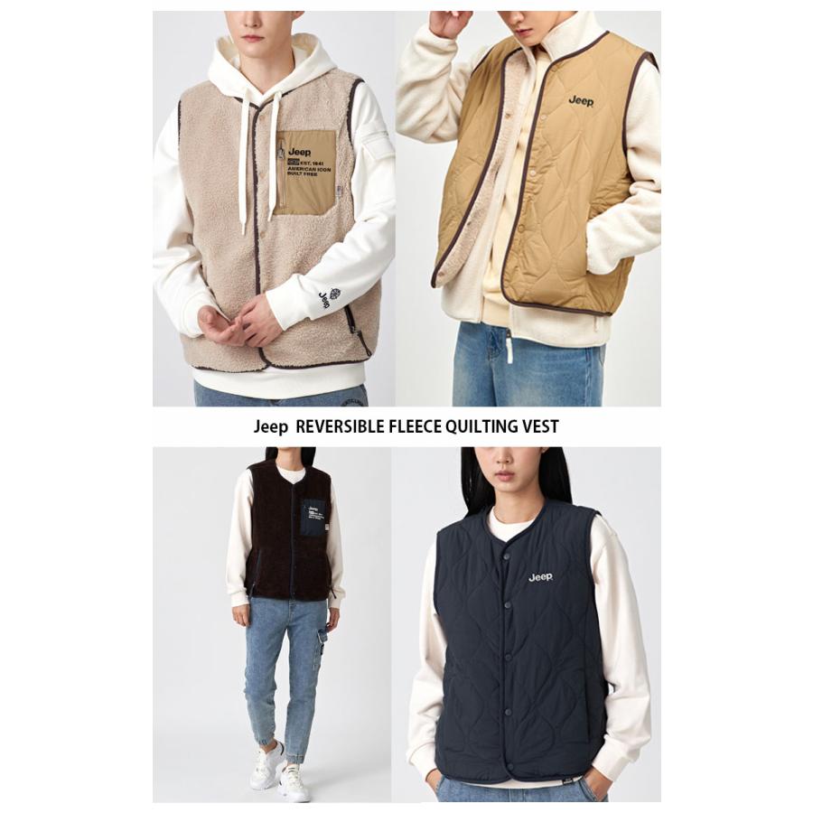 ジャケット・アウター reversible short vest Jeep ジープ フリースベスト REVERSIBLE FLEECE QUILTING VEST