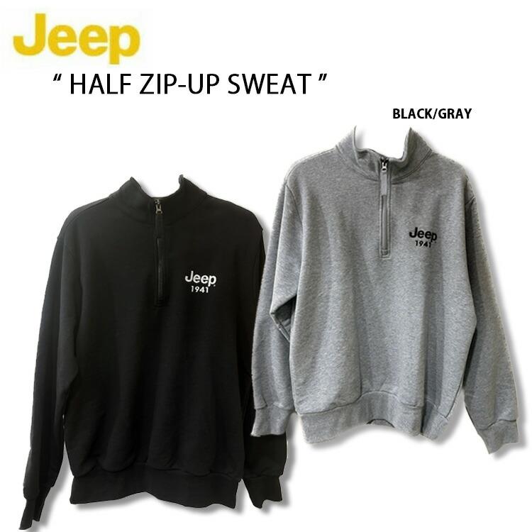 Jeep ジープ スウェット Half Zip-Up Sweat ハーフジップ ロゴ ジップ