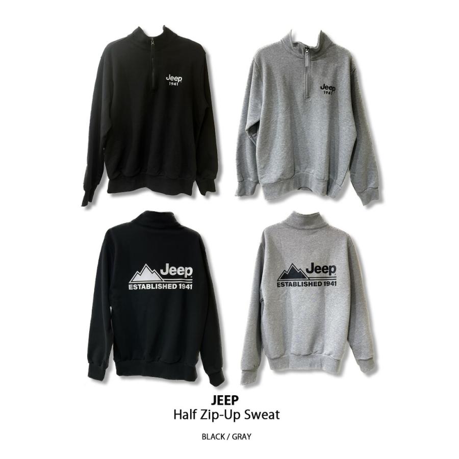 Jeep ジープ スウェット Half Zip-Up Sweat ハーフジップ ロゴ Jeep ジープ スウェット Half Zip-Up Sweat ハーフジップ ロゴ