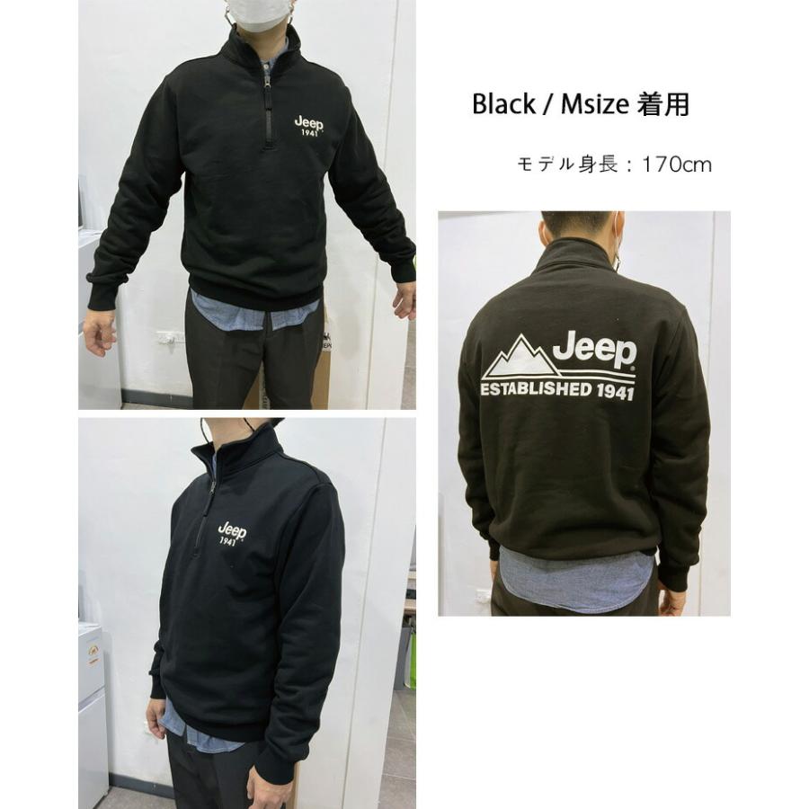Jeep ジープ スウェット Half Zip-Up Sweat ハーフジップ ロゴ Jeep ジープ スウェット Half Zip-Up Sweat ハーフジップ ロゴ