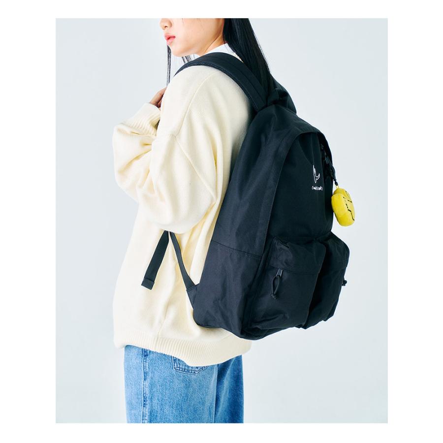 What it isnt Mark Gonzales マークゴンザレス バックパック ANGEL TWO POCKET DAYPACK リュック ポケット BLACK IVORY ワットイットイズント MG2300BP03｜snkrs-aclo｜05