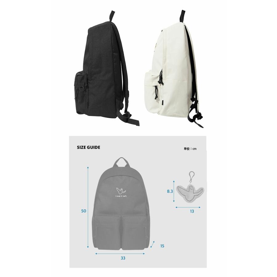 What it isnt Mark Gonzales マークゴンザレス バックパック ANGEL TWO POCKET DAYPACK リュック ポケット BLACK IVORY ワットイットイズント MG2300BP03｜snkrs-aclo｜08