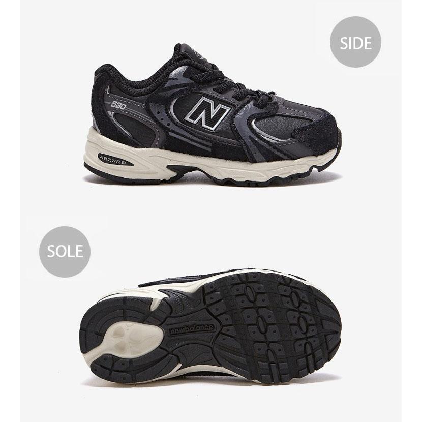 New Balance ニューバランス キッズ スニーカー NewBalance 530 BLACK キッズシューズ ブラック グレー IZ530BMT ベビー用 キッズ用 子供用｜snkrs-aclo｜05