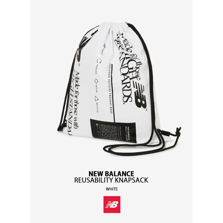 New Balance ニューバランス ナップサック REUSABILITY KNAPSACK スポーツバッグ リュックサック シューズバッグ ロゴバック NBGCECS902｜snkrs-aclo｜04