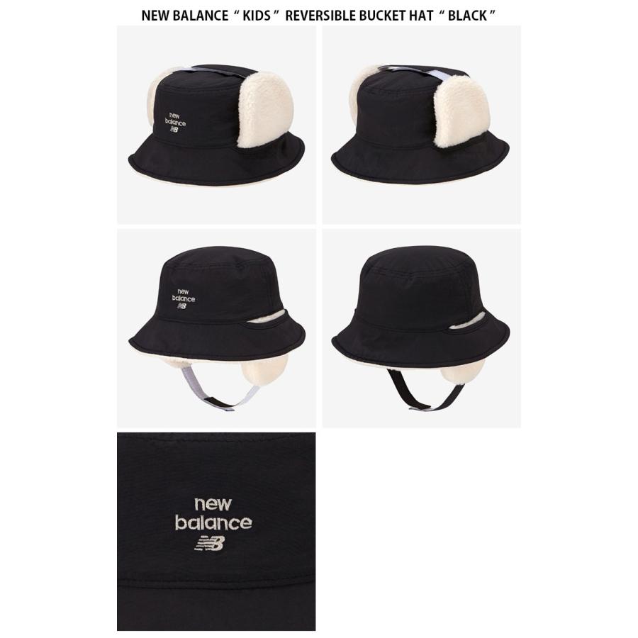 New Balance ニューバランス キッズ バケットハット REVERSIBLE BUCKET HAT リバーシブル バケット ハット 帽子 イヤーマフラー 耳あて 子供用 NK8BDF301Uの画像