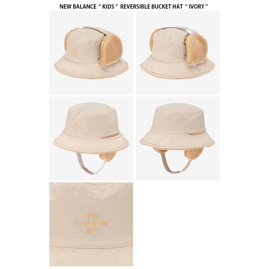New Balance ニューバランス キッズ バケットハット REVERSIBLE BUCKET HAT リバーシブル バケット ハット 帽子 イヤーマフラー 耳あて 子供用 NK8BDF301Uの画像