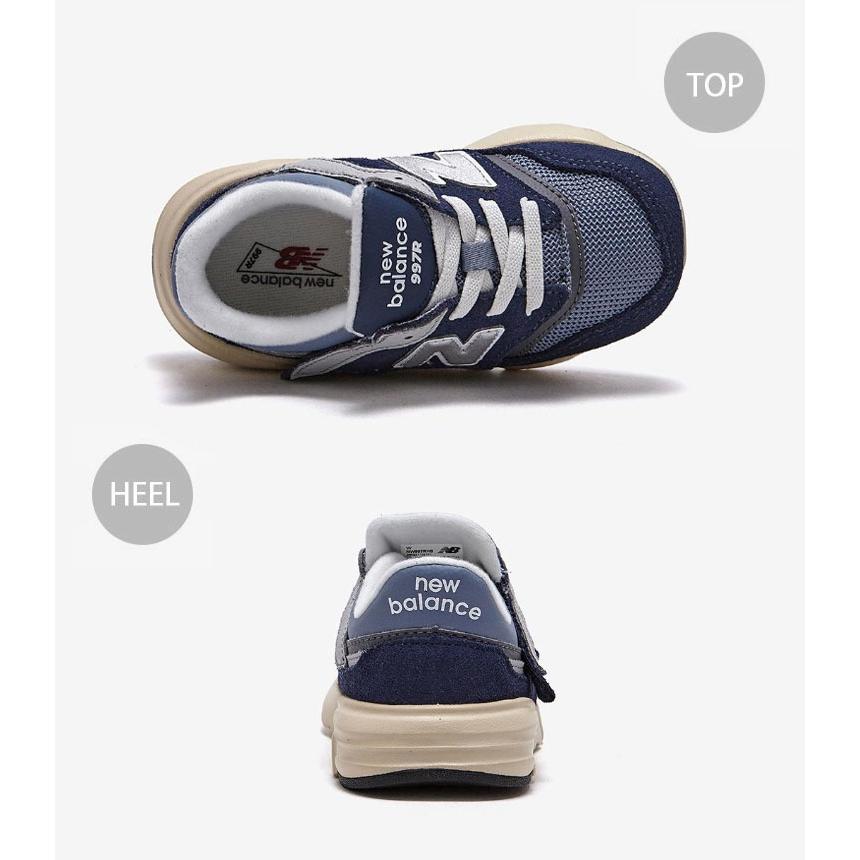 New Balance ニューバランス キッズ スニーカー NewBalance 997 NAVY キッズシューズ ネイビー ベルクロ NW997RHB ベビー用 キッズ用 子供用｜snkrs-aclo｜04