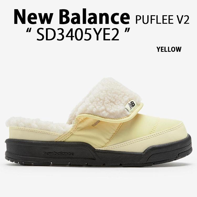 New Balance ニューバランス ミュール スリッポン SD3405YE2 PUFLEE V2 シューズ 防寒サンダル モコモコ パフリー イエロー New Balance（ニューバランス） ミュール スリッポン SD3405YE2 PUFLEE