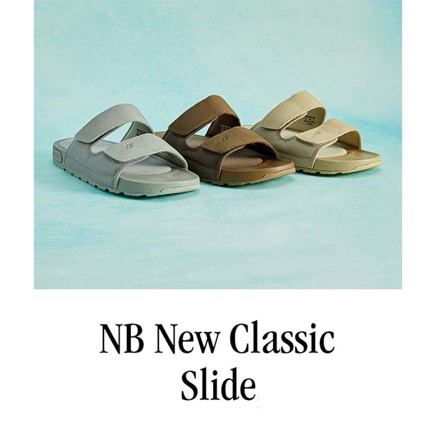 New Balance ニューバランス サンダル SLIDE SANDAL SD9901SLG2 LIGHT GRAY スライドサンダル ストラップサンダル スリッパー グレー サイズ調整 室内 ベルクロ｜snkrs-aclo｜02