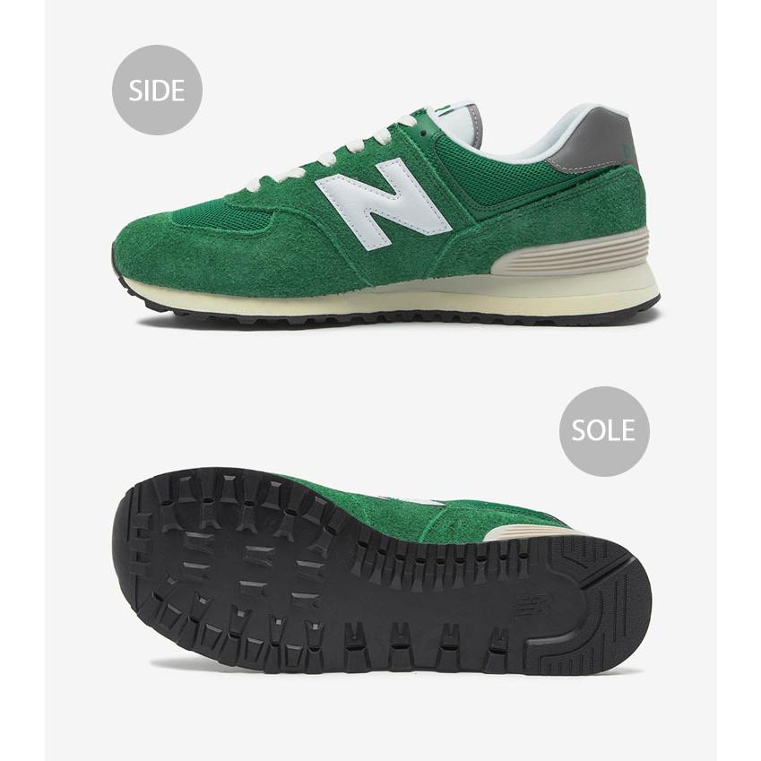 New Balance ニューバランス スニーカー U574HSB GREEN WHITE GRAY シューズ スエード ヘリテージ モデル New BalanceU574 ニューバランスU574 グリーン｜snkrs-aclo｜04