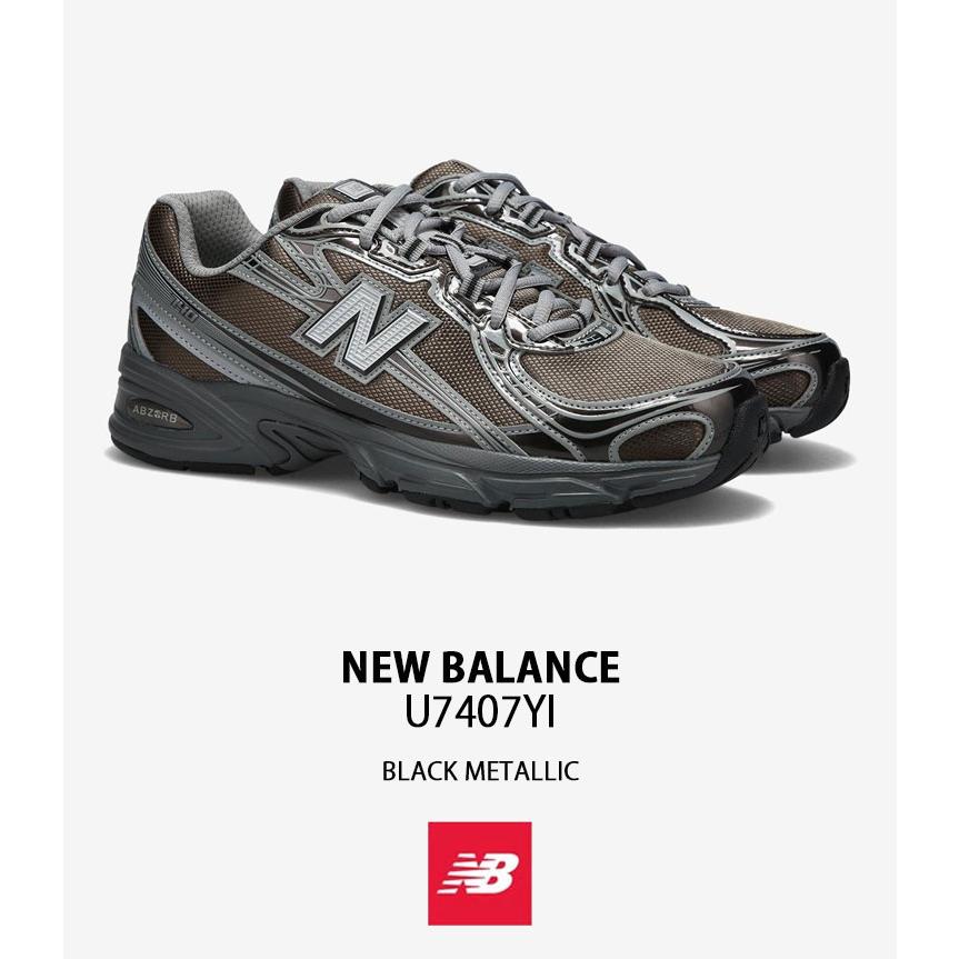 New Balance ニューバランス スニーカー U7407YI シューズ NewBalance740 ランシュー メッシュ BLACK ブラック メンズ レディース