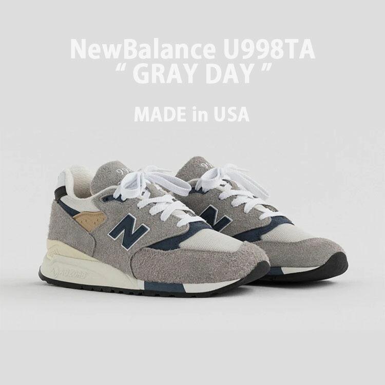 New Balance ニューバランス スニーカー U998TA GRAY NAVY MADE IN USA シューズ NEWBALANCE998 グレー ネイビー レザー スウェード 本革 メンズ レディース｜snkrs-aclo｜05