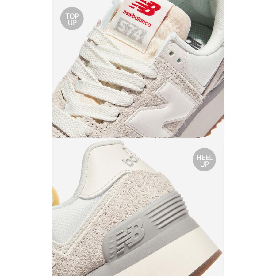 New Balance ニューバランス レディース 厚底 スニーカー WL574ZQD WHITE IVORY シューズ 厚底シューズ スエード NewBalance574 くすみカラー ニュアンスカラー｜snkrs-aclo｜06