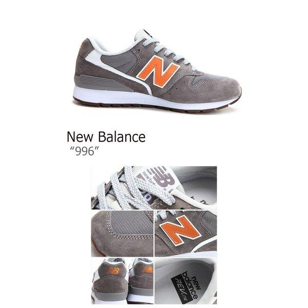 New Balance ニューバランス スニーカー 996 GRAY ORANGE グレー オレンジ MRL996JD｜snkrs-aclo｜03