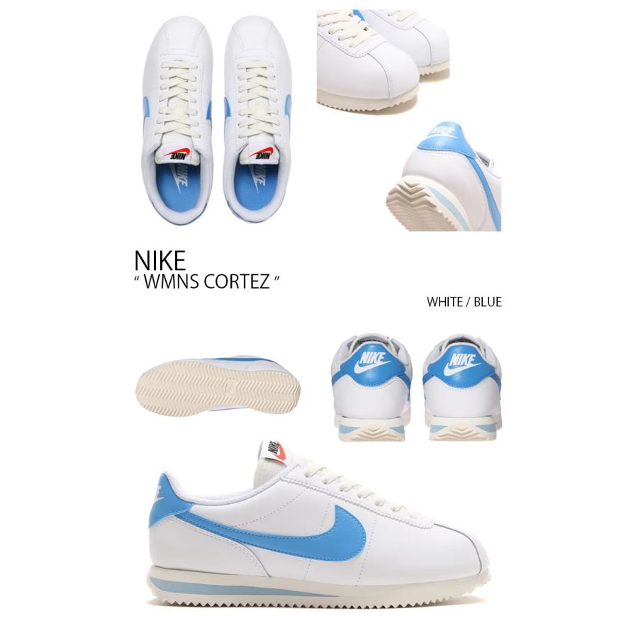 NIKE ナイキ レディース スニーカー WMNS CORTEZ ウィメンズ コルテッツ DN1791-102 ランニングシューズ ホワイト ブルー 女性用｜snkrs-aclo｜04