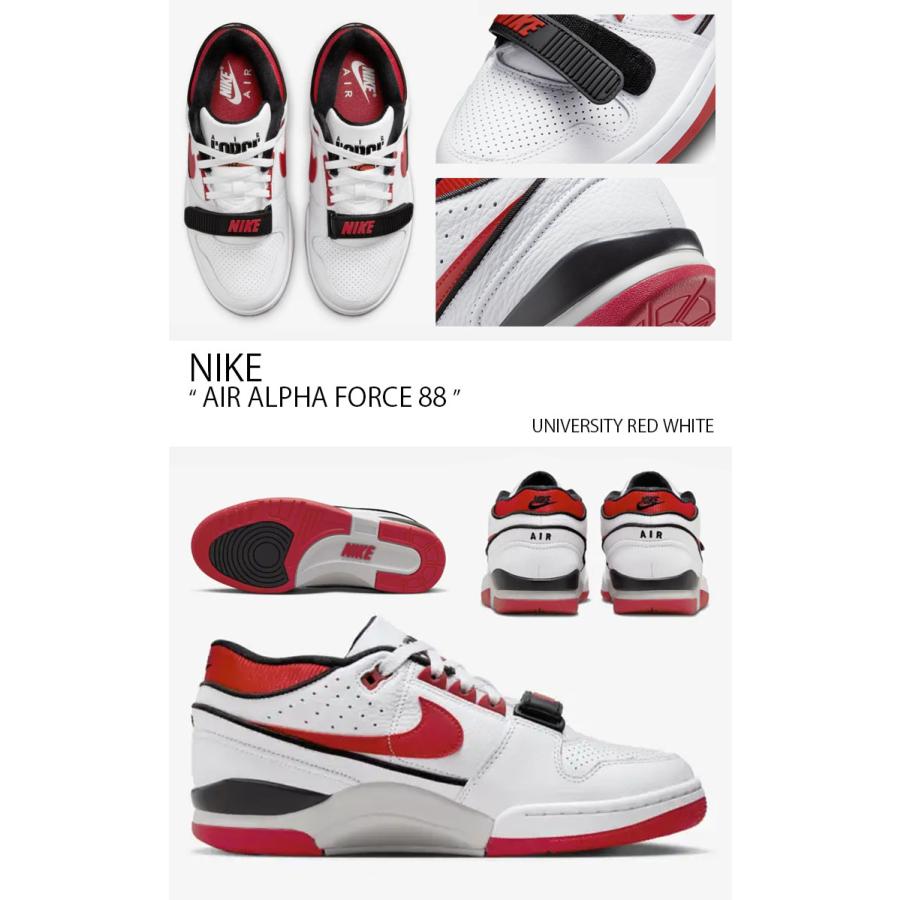 NIKE ナイキ スニーカー AIR ALPHA FORCE 88 エア アルファ フォース DZ4627-100 レッド ホワイト シカゴカラー メンズ 男性用｜snkrs-aclo｜03